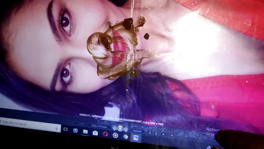 Andrea Jeremiah Cum Tribute 409 1000
